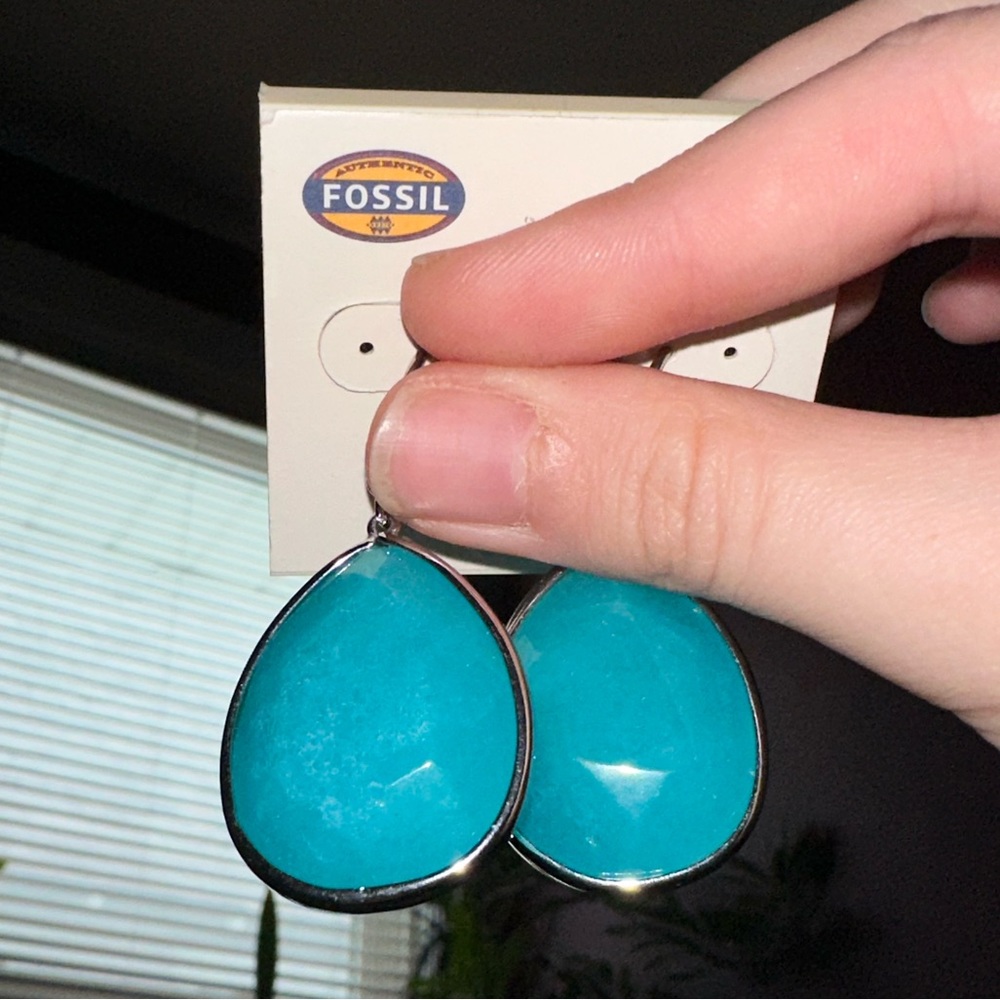 Blue accent earrings